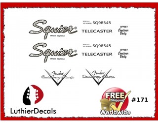  Squier Telecaster Guitar Decal #171